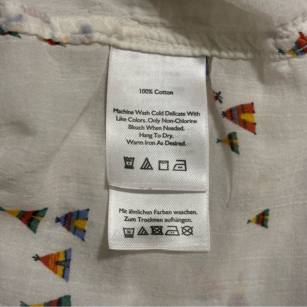 Eddie Bauer Teepee Print Button-Front Tank - Size Large - Picture 12 of 12